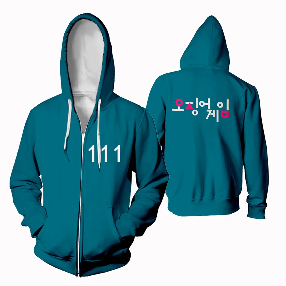 Korean teleplay Squid game cosplay costume Li Zhengjae same T-shirt shorts 456 218 Top sleeve Hallowmas squid game mask