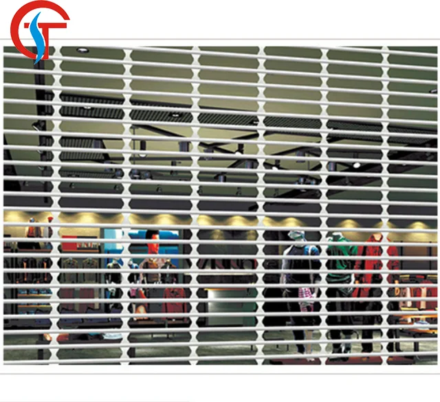 Security Grill Rolling Shutters for Mall Stainless Steel Industrial Iron Pipe Gate Design Security Doors Anti-theft Automatic