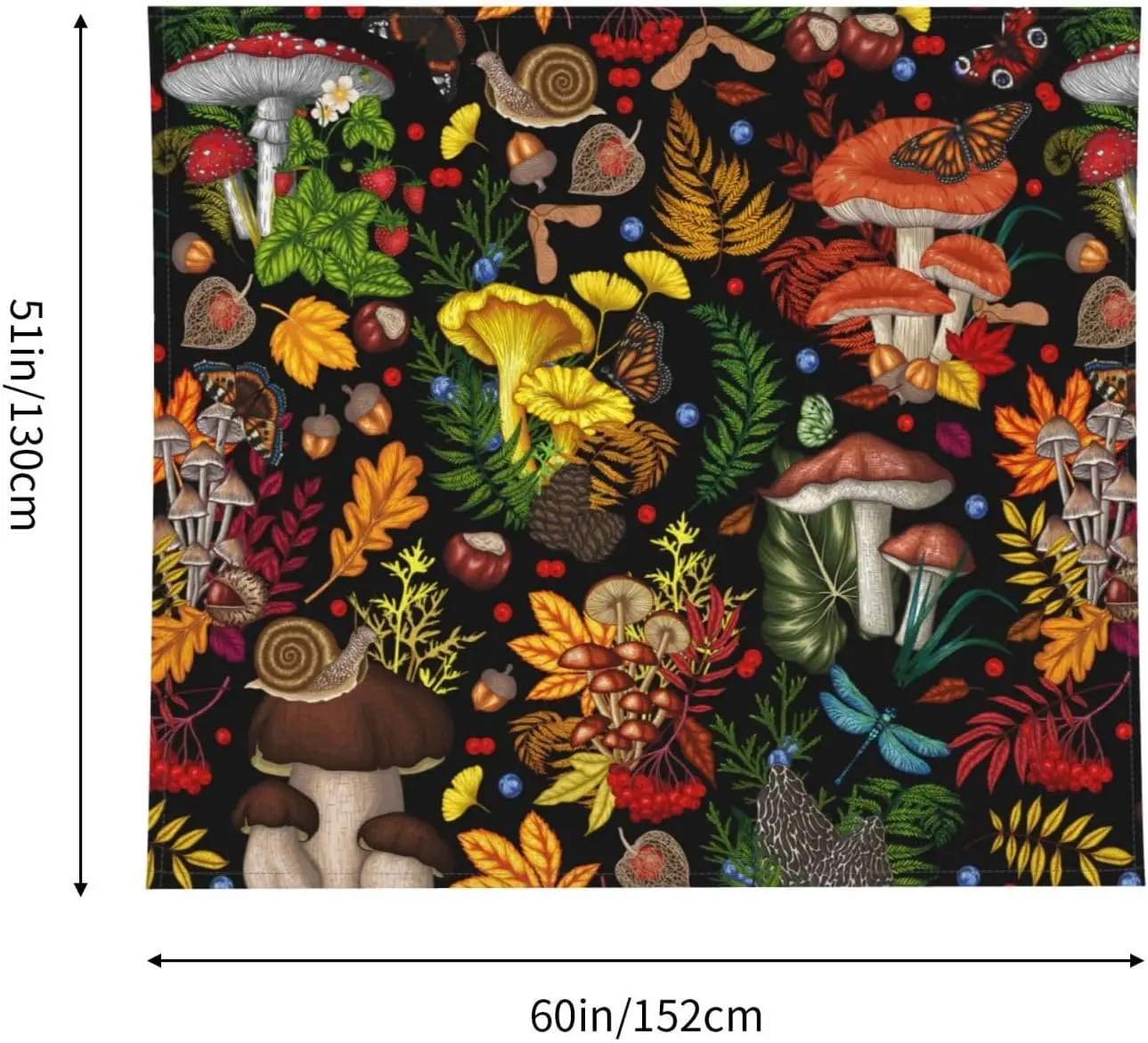 Mushroom Tapestry Wall Hanging Diy Design Wholesale Tapestry Manufacturer Creative for Bedroom