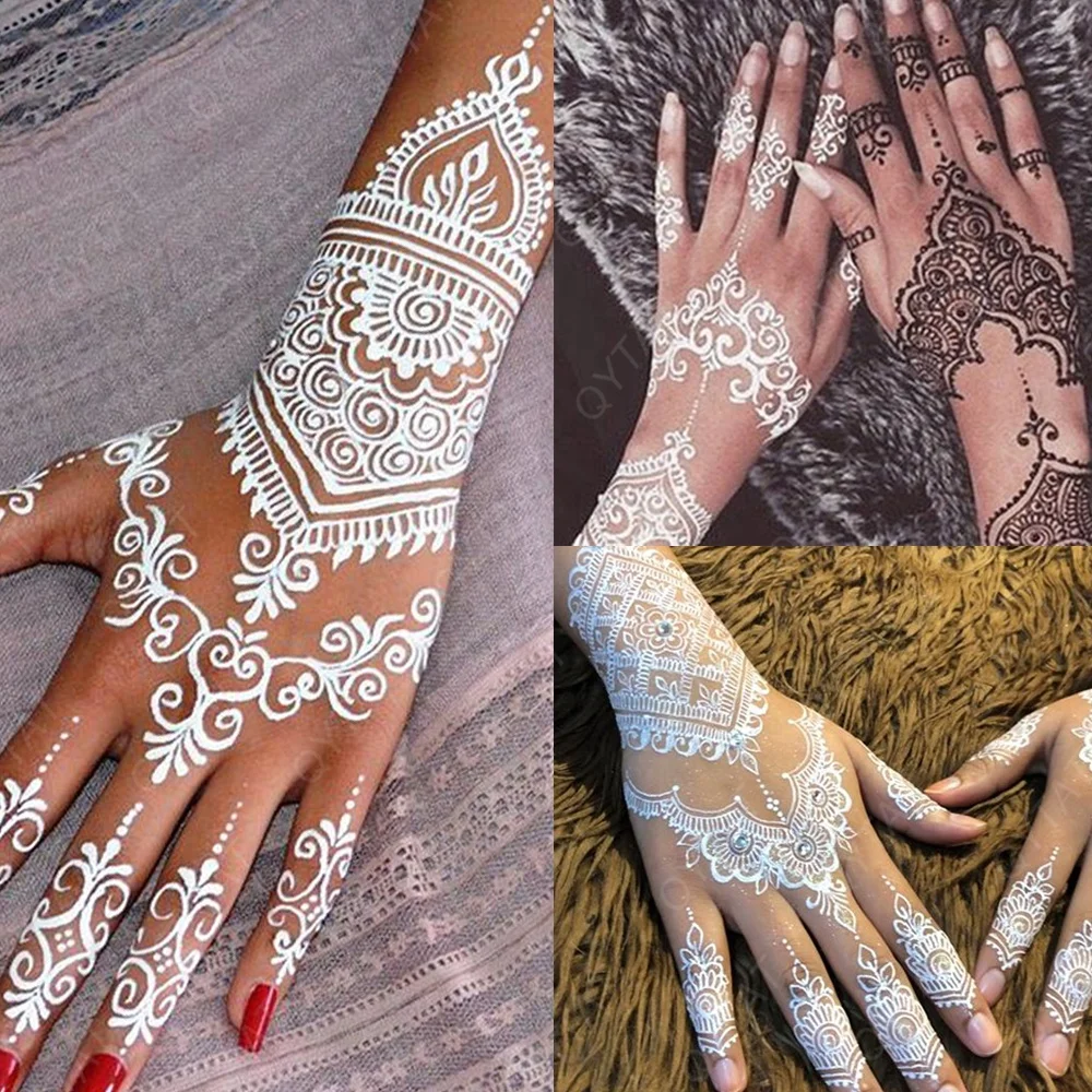 Wholesale Beautiful Tattoo Designs Temporary White Henna Tattoo