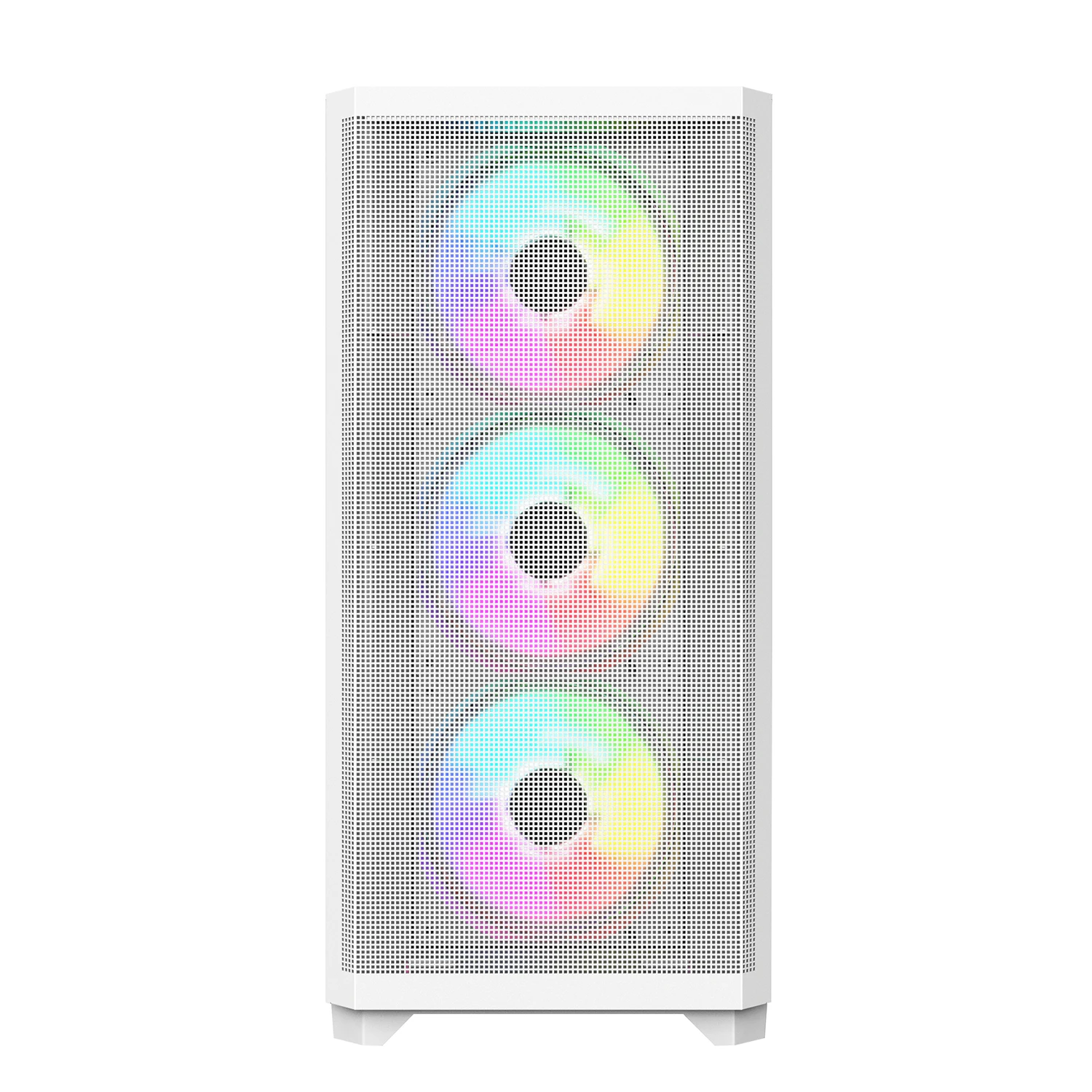 Latest hotselling EATX computer case metal mesh front panel top support 360mm cpu cooler white PC gaming case