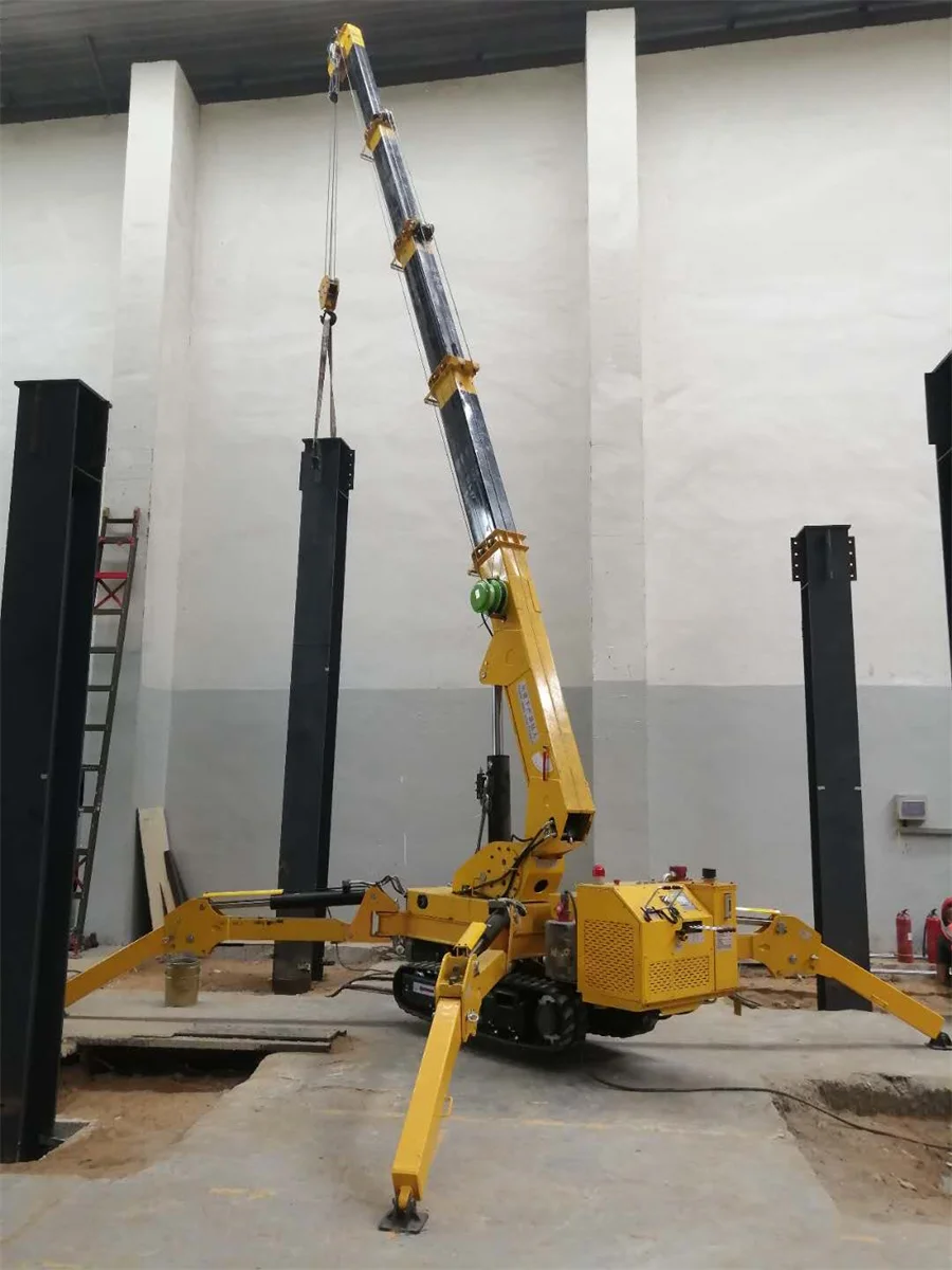 Powerful load-bearing elevator electric mobile lift spider crane 3 ton 5 ton forklict  lifting crane