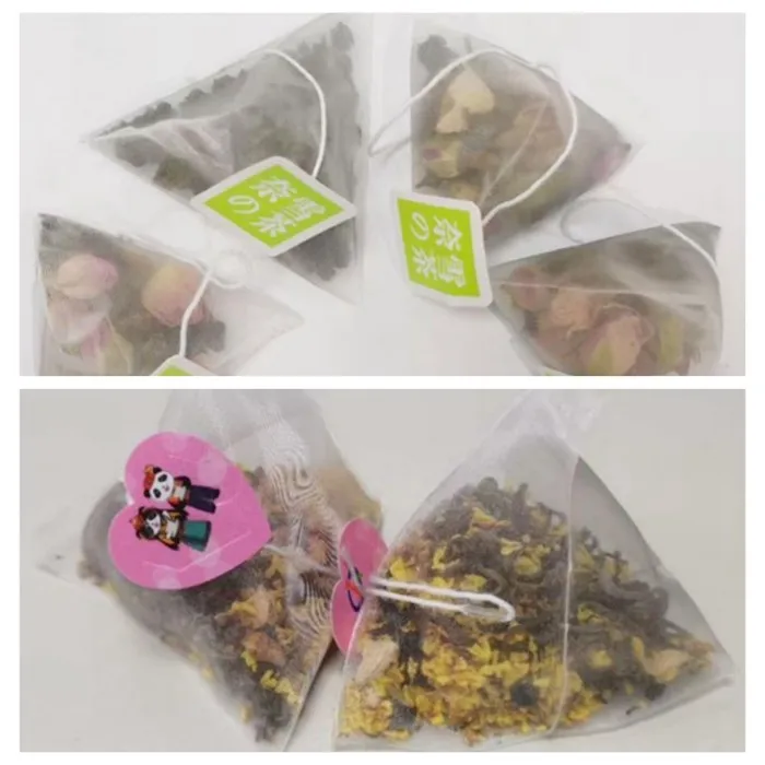 3-side Ultrasonic Sealing Triangle Pyramid Inner And Outer Bag Packaging Machines