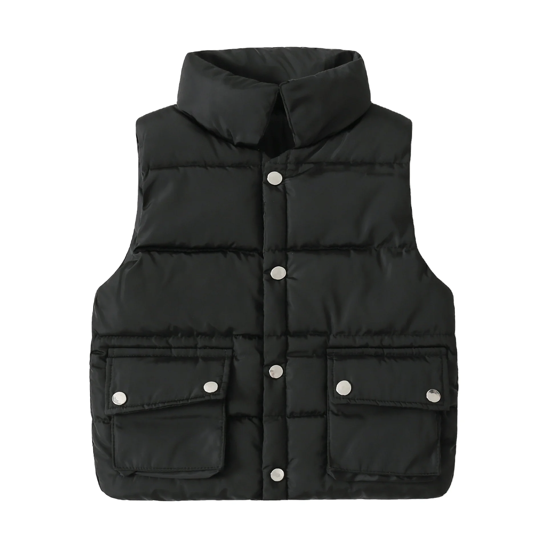 2022 warm winter work school children sleeveless down jacket warm winter kids zipper vest coat for boy girl