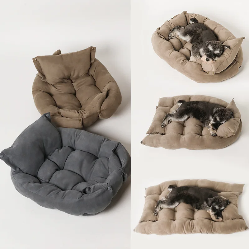 Wholesale Multifunction Pet Bed Dog Cat Bed With Pillow Comfortable Warm Sofa Shaped Dog Bed
