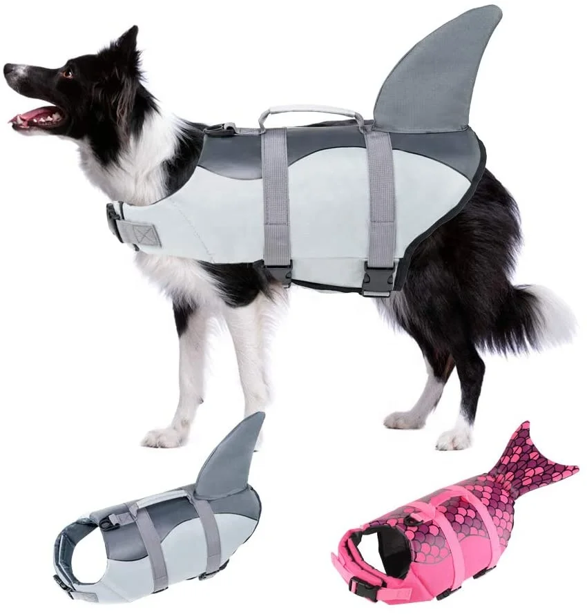Dog Life Jacket Ripstop Pet Floatation Life Vest For Small Medium and Large Dogs Dog Lifeguard Swimsuit Swimming Pool Beach Boat