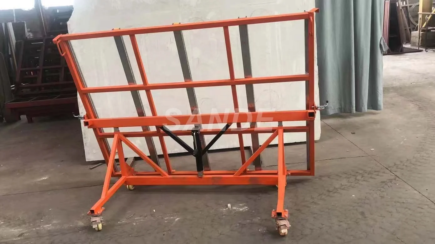 SANDE  marble slab transport cart trolley work table for granite marble stone slabs and glass