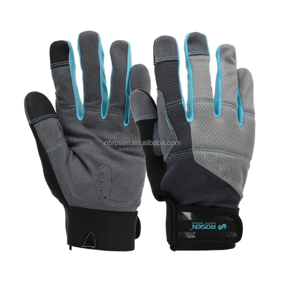Microfiber Breathable TouchScreen Synthetic Leather Auto Mechanic Hand Safety Working Gardening Gloves for Driver Rigger
