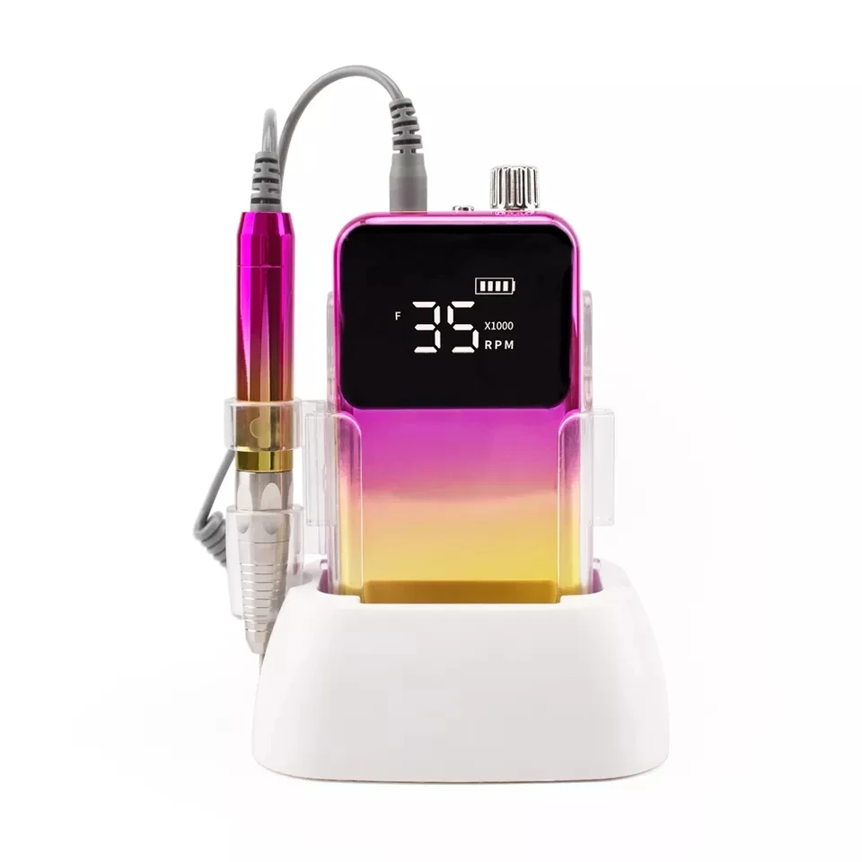 2024 New Innovative Professional Long Battery 35000RPM Cordless Portable Rechargeable Manicure Nail Drill Machine