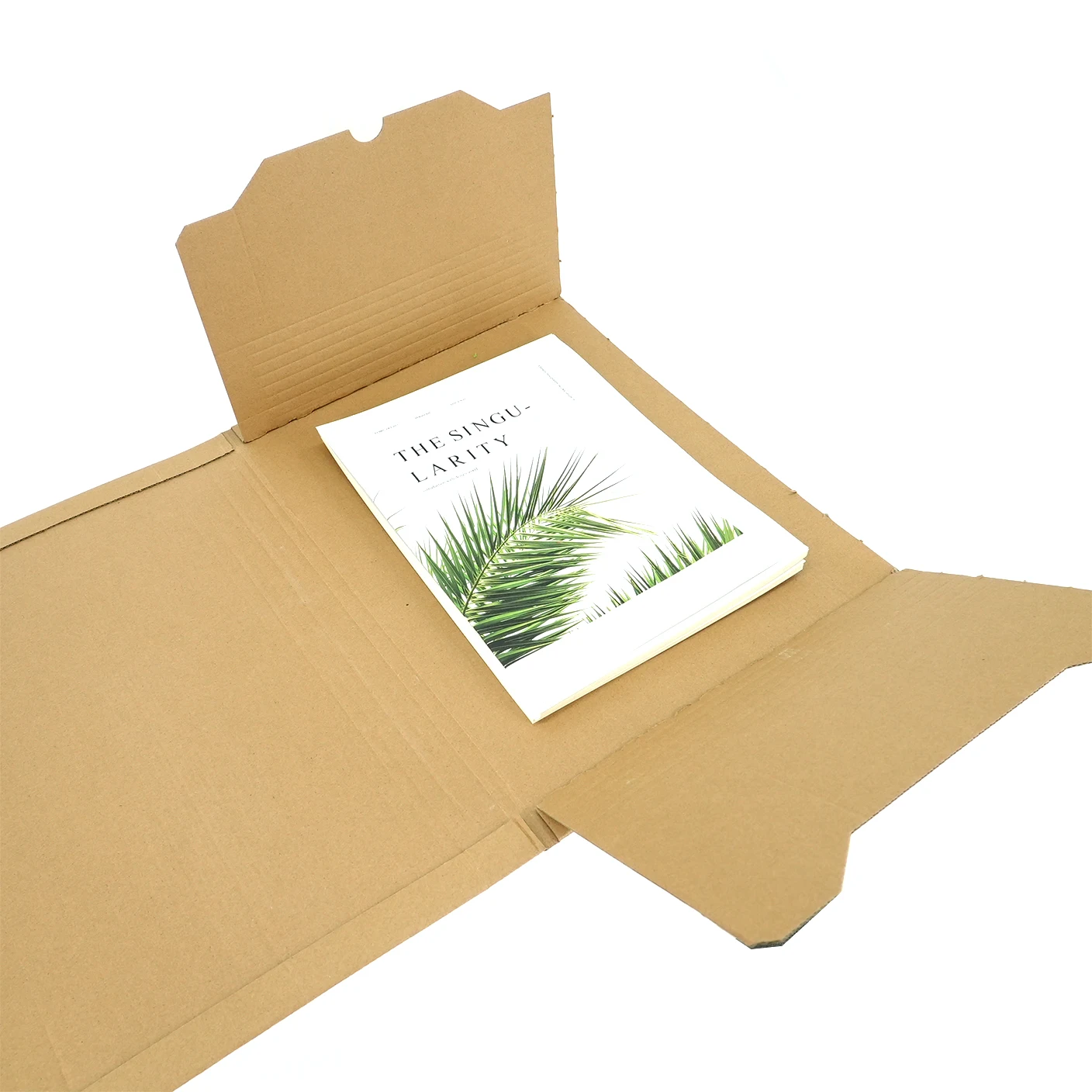 Deluxe Kraft Easy Fold Corrugated Mailer Box Book Catalog Photo Economical Kraft Bookfolds One Pieces Folder