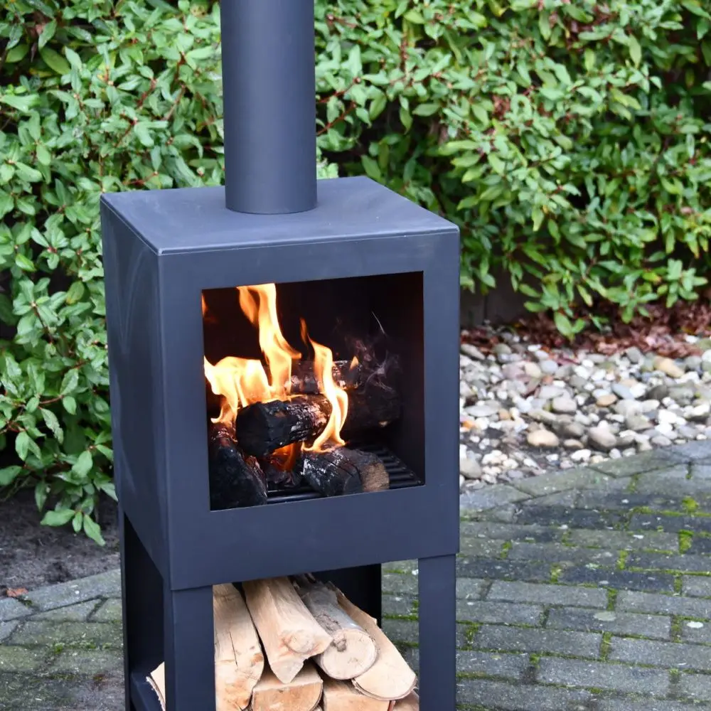 Modern Black Wood Chimeneas for Fireplaces