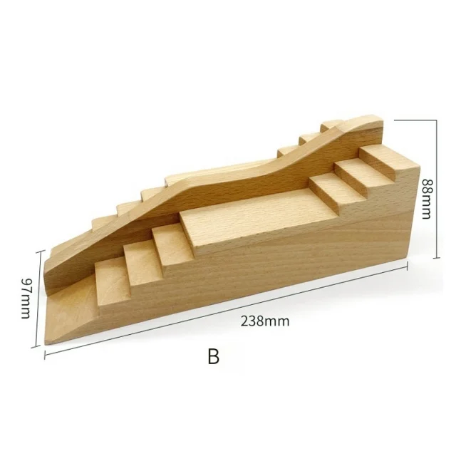Professional Solid Wood Skateboard Training Props Finger Slope Throwing Platform U Pool Step Obstacle for Competition Sports