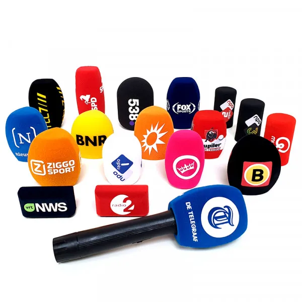 Custom Logo Microphone Cover Thick Colorful Foam Mic Cover Handheld Stage Microphone Cover Foam for TV station KTV