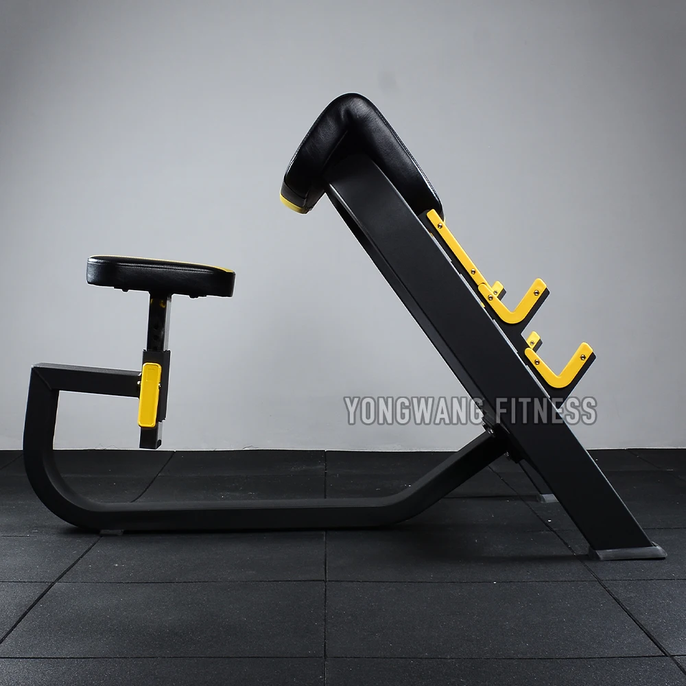 Yongwang fitness factory price weight lifting biceps curl seated preacher curl machine