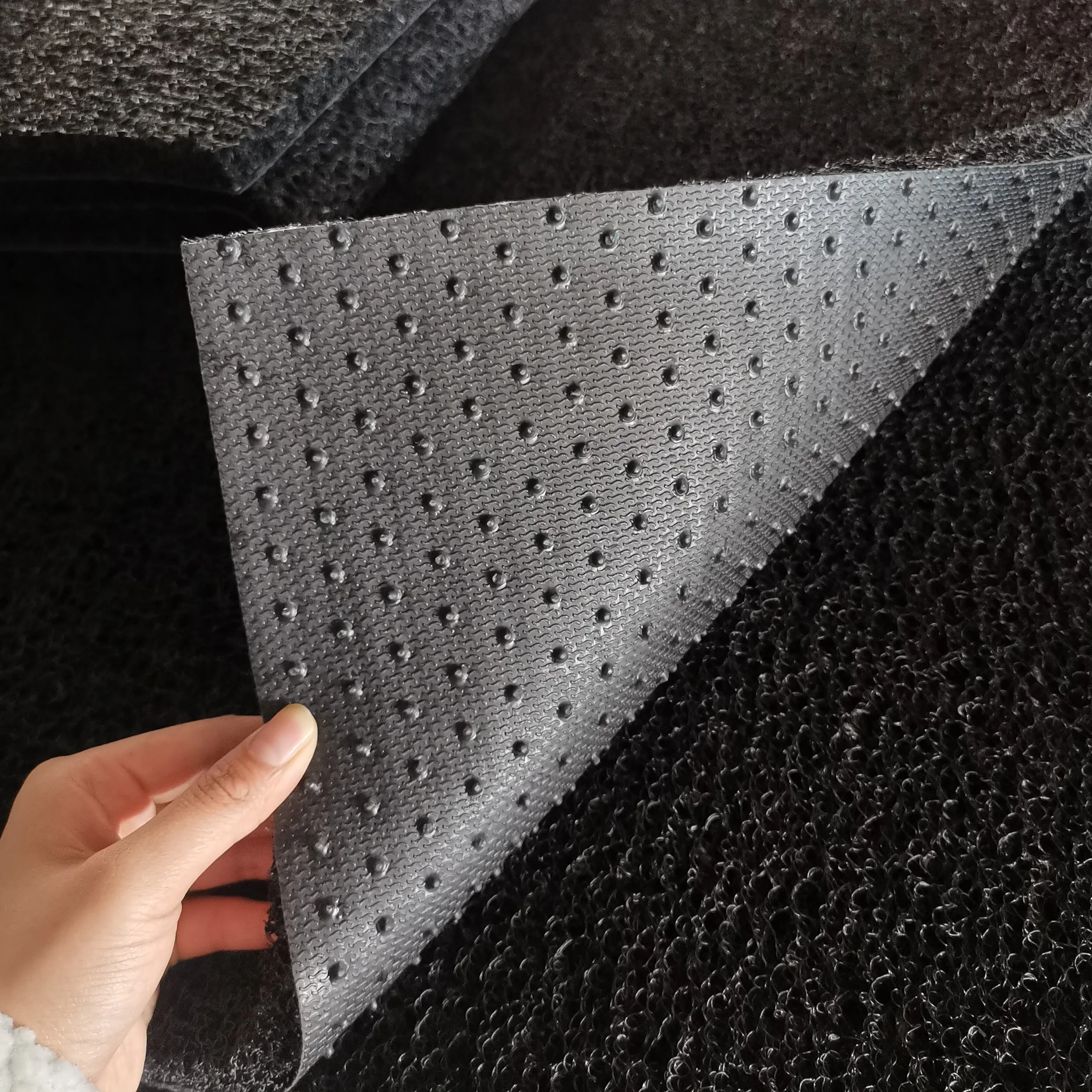 3G PVC coil ANTI-slip Car Floor Mat with Spike Backing