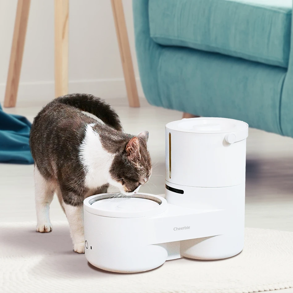 Cheerble Drinkie pets favorite self-cleaning water dispenser dish 100%  remotely and hassle-free Smart app water bowl