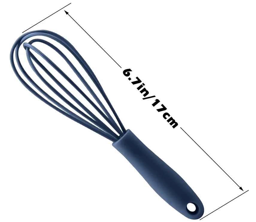 Egg Beater, Mini Silicone Kitchen Whisks, Baking Tool for Dough Milk Egg Blending Stirring Whisking and Beating, Kitchen Utensil