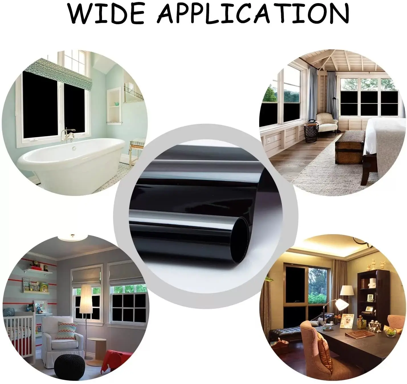 Anti Static Tempered Film Pet  Screen Protector Privacy Blackout Film Window Black Cover Cling  Film Manufacturer China