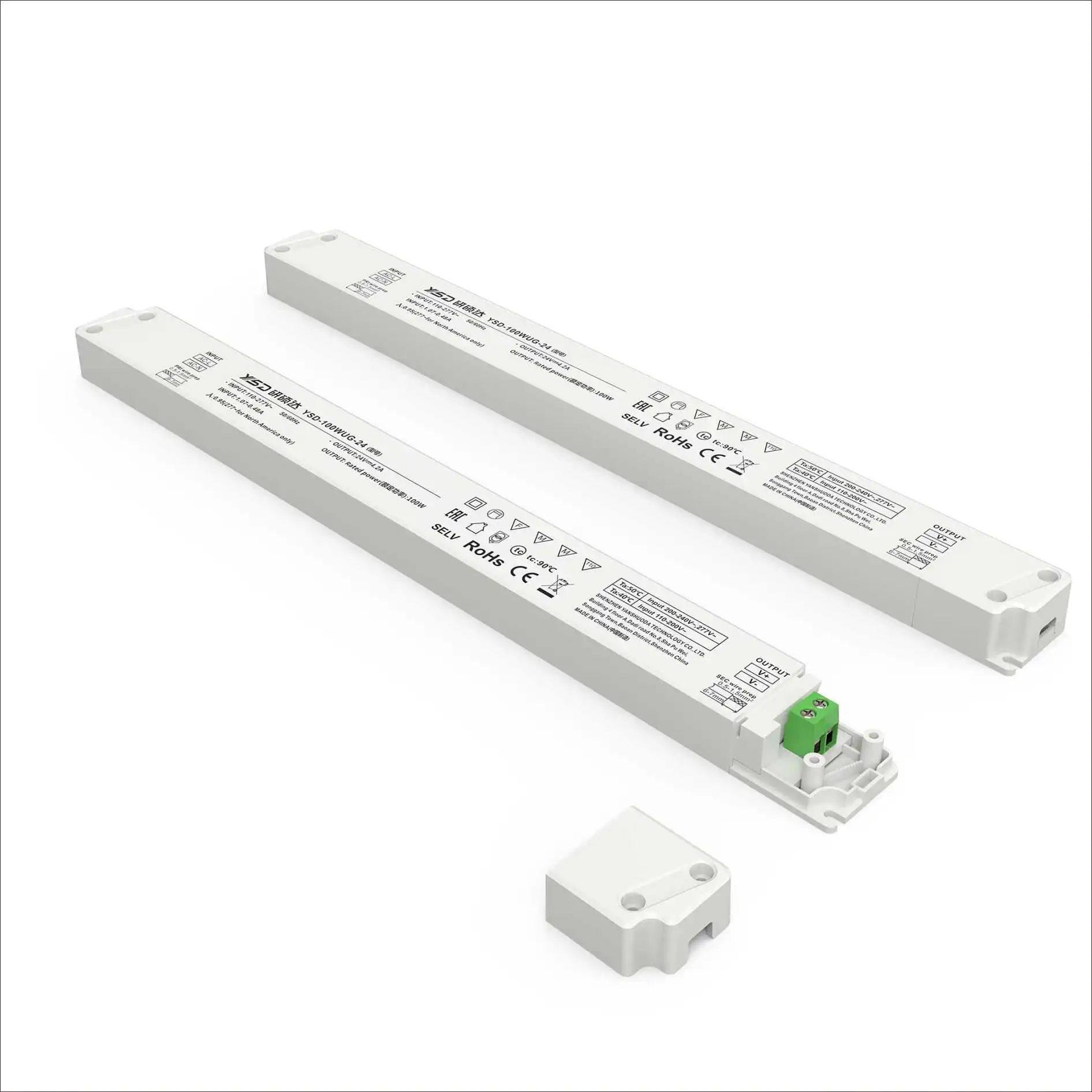 AC100-277V to DC 12v 24v led power supply High PFC 100w 200w led driver passed CE CB TUV BIS ROHS 5 year warranty