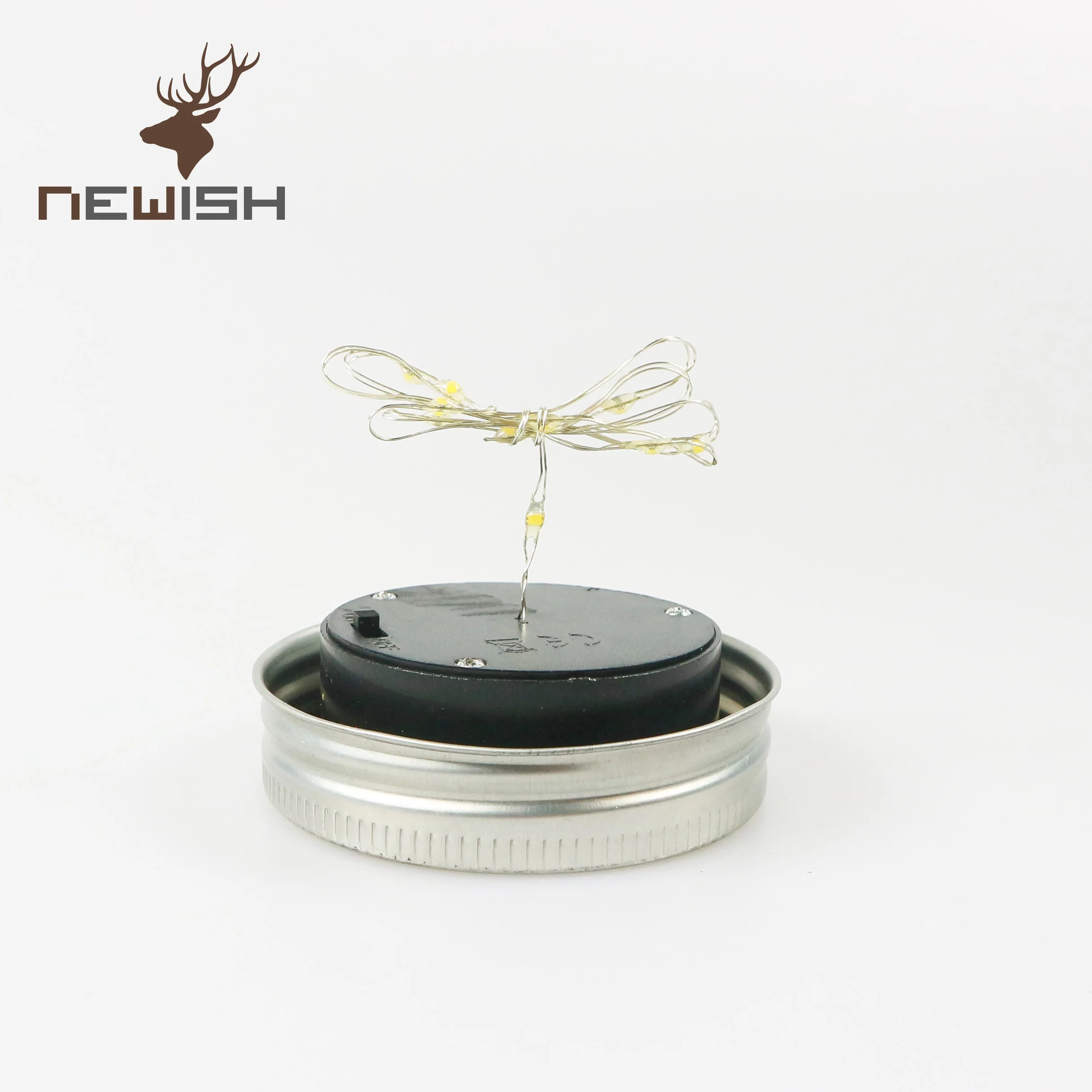  Newish Stainless Steel Cover Copper Wire Led mason jar Solar Power copper wire string lights For Home