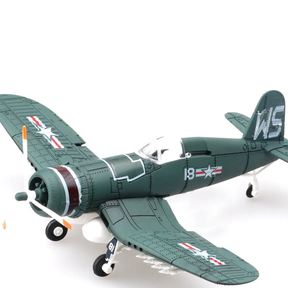
1/48 Scale US NAVY F4U Corsair Fighter Assemble Fighter Model Toys Building Bricks Combat Aircraft War-II Random Color 