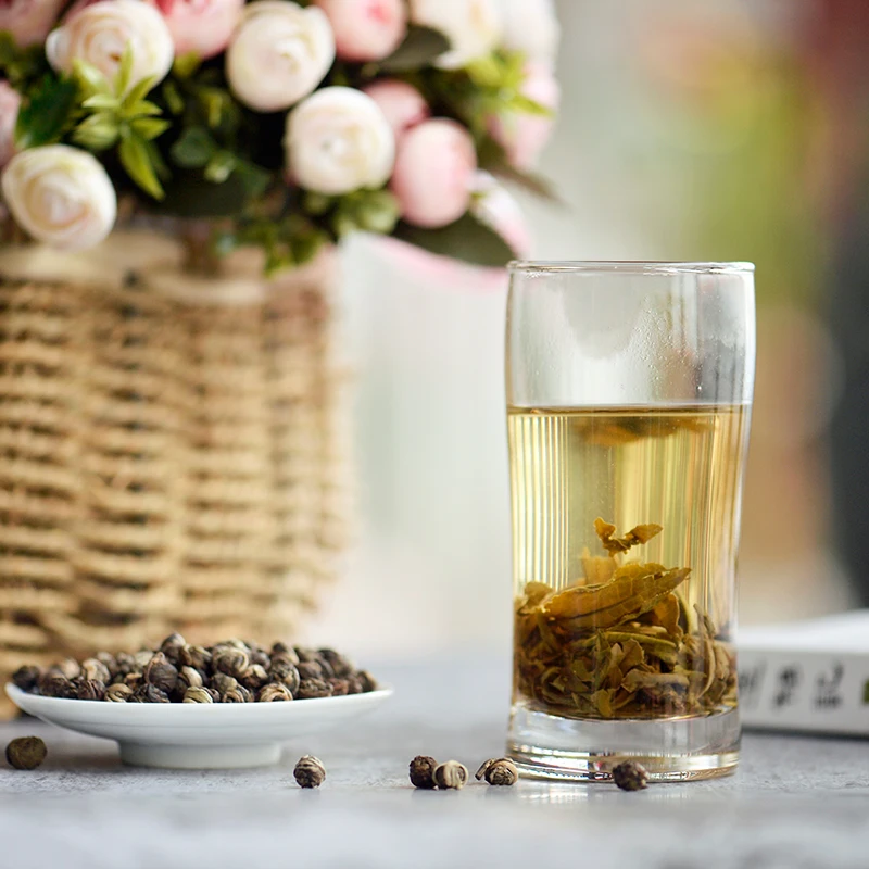 Wholesale Chinese Best Jasmine Green Tea Brand Dragon Pearls Tea