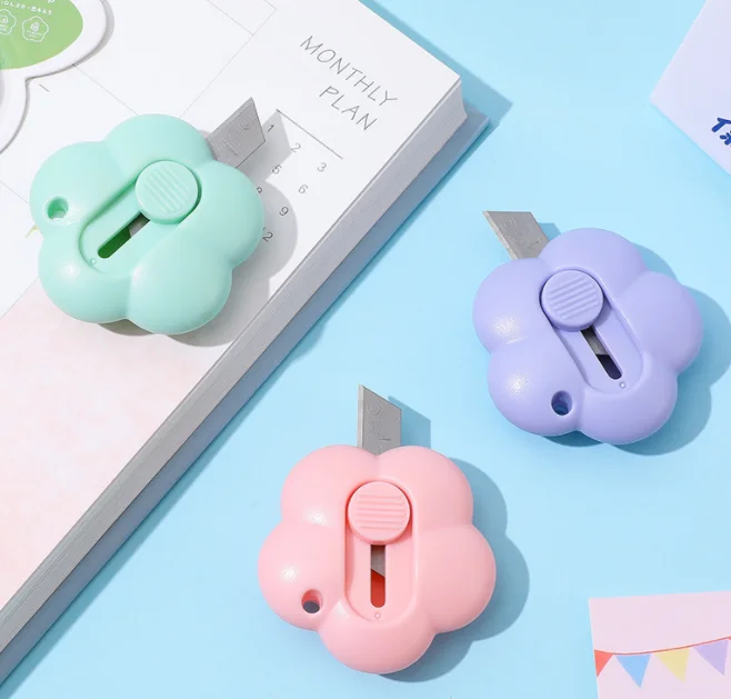 Creative flower utility knife portable express open box mini knife