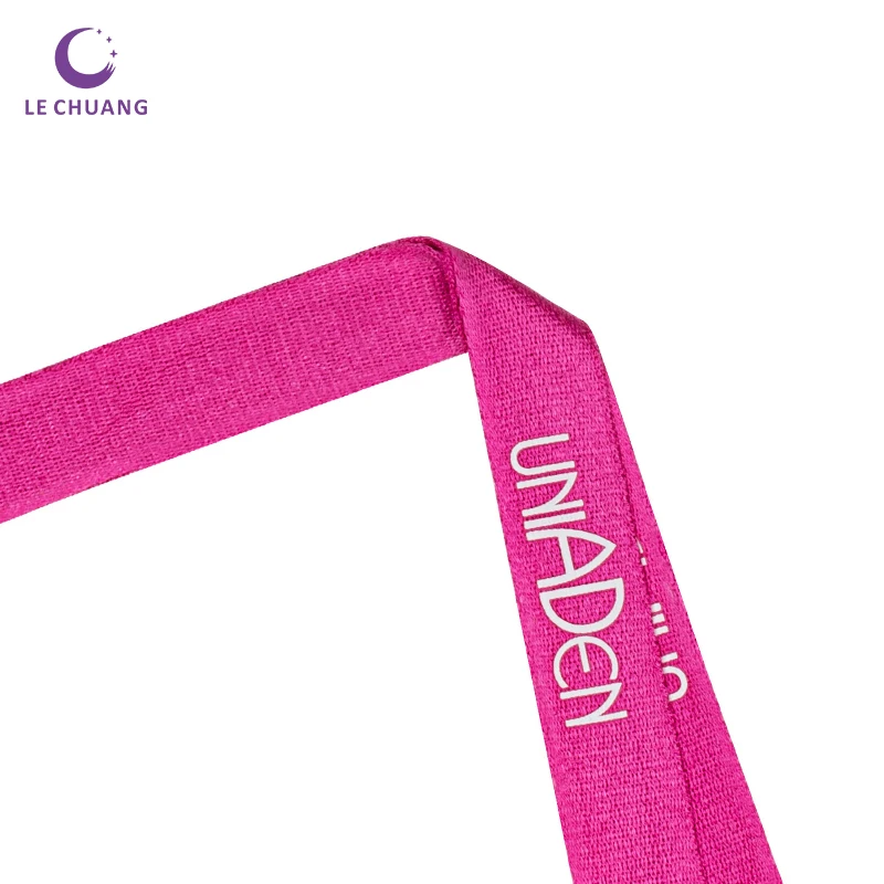 
3/4' Inch Flat MicroWeave Lanyard with Your Branded Logo for Events pnk white lanyard 