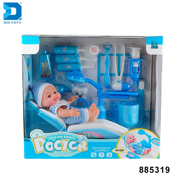 good design simulation pretend dentist medical kit toys with lights