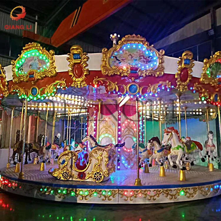 Outdoor amusement ride carousel merry go round kids carousel merry go round carousel for sale