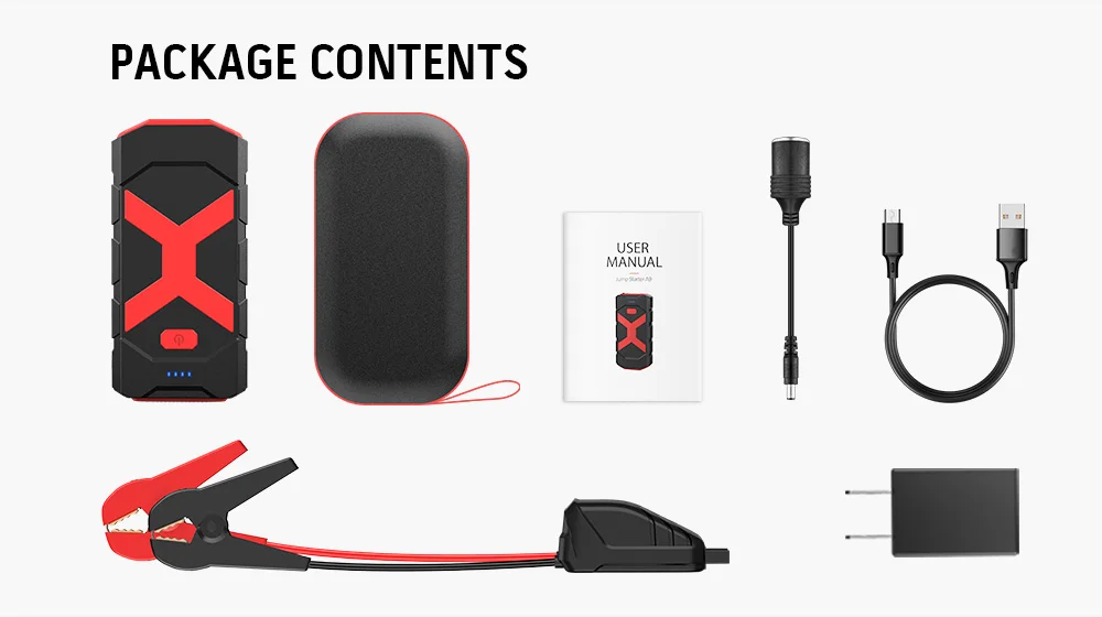 Wholesale Emergency Battery Jump Start 12V Car Jumper Starter Battery Power Bank Car Jump for Backup Use