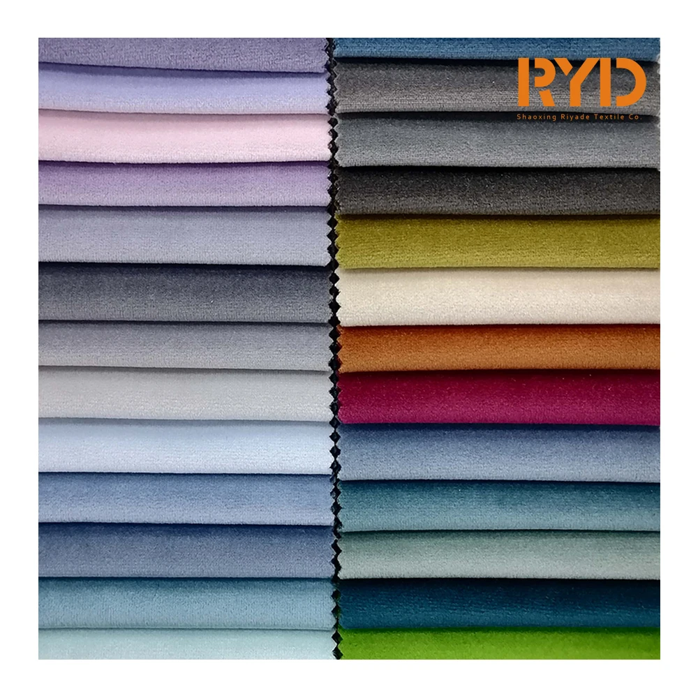 2022 Holland Velvet Dyeing in Stock Upholstery Fabrics for Sofas and Furniture