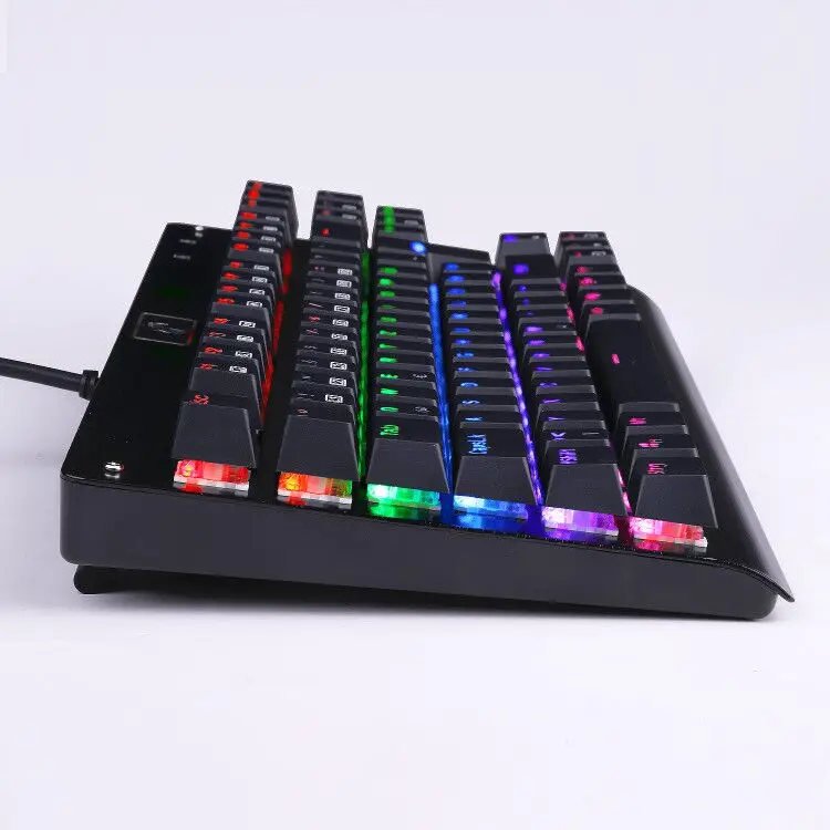  Z-77 RGB 87Key LED Backlit Wired Mechanical Professional Gaming Keyboard 87 Standard