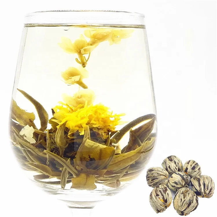 Handmade Flower Blooming Tea Balls Chinese Jasmine Blooming Tea Ball Fujian Flowering Blooming Tea Organic Rose Blooming Flower