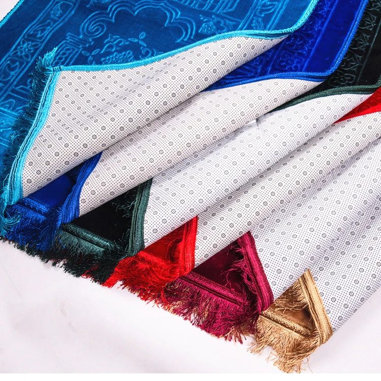 
Raschel material embossed high quality low price 1kg/pc hot sale prayer mat 