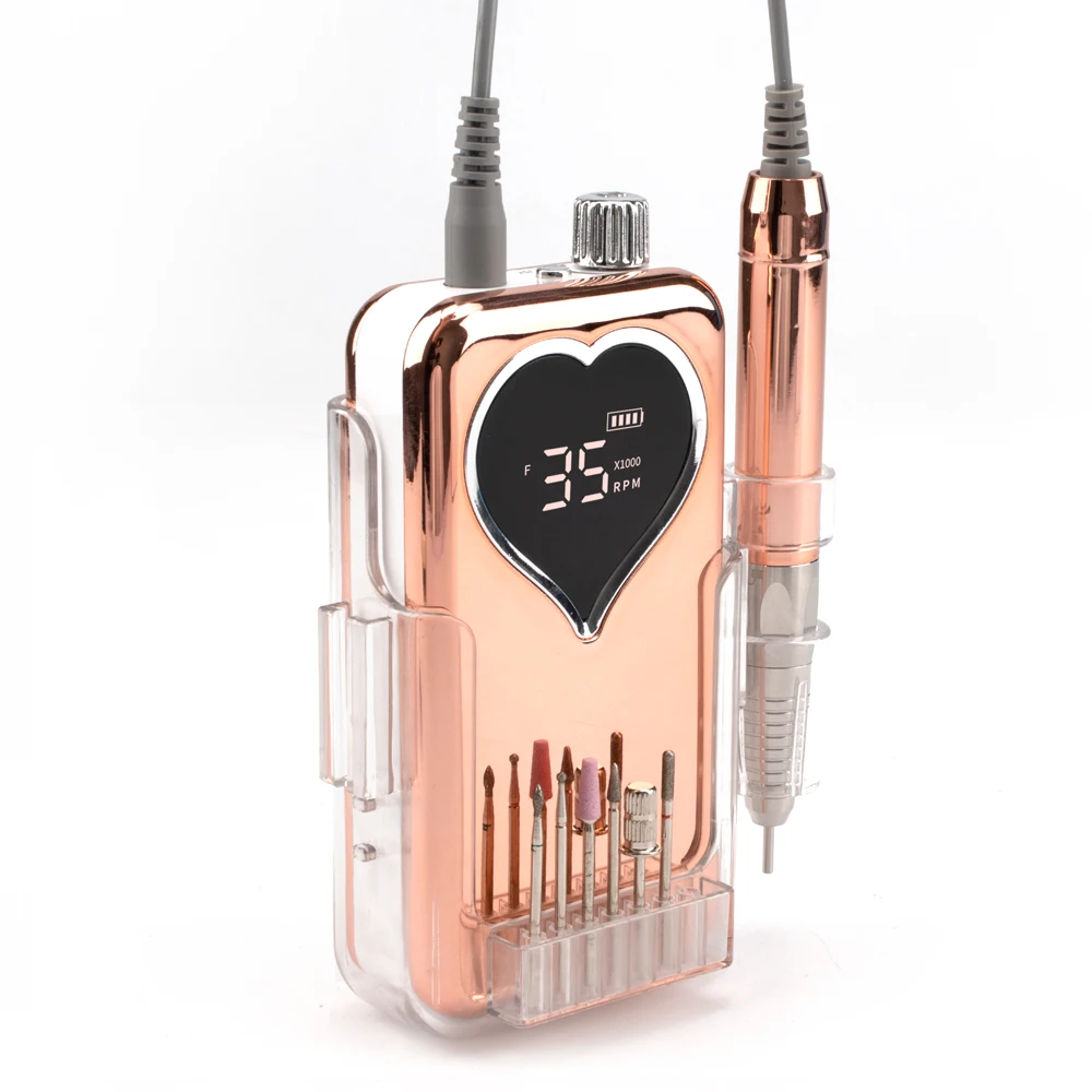 New Gradient Portable Wireless Nail Drill Machine Rechargeable Professional Nail Drill
