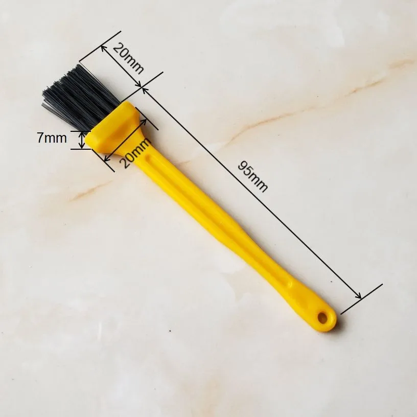 mini 10cm cup lid gap plastic cleaning brush yellow computer keyboard brush with long handle