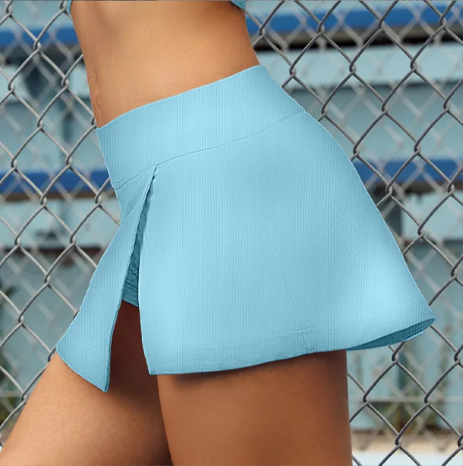 Top ranking Lightweight ribbed beauty back Tennis Wear Romantic Golf Tennis Skirt 2 Piece Tennis Dresses For Women