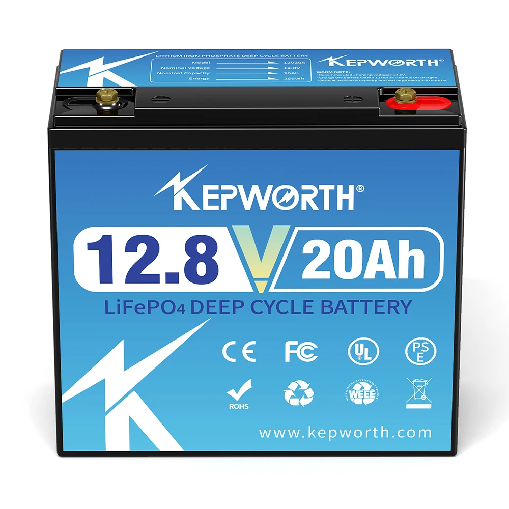 EU US stock Kepworth 12V 20Ah 25Ah 30Ah LiFePo4 Battery Lithium Iron Phosphate Rechargeable 18650 Batteries