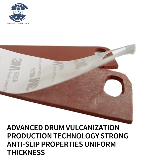 Factory burst 3mm thickness customizable adhesive high elasticity silicone polyurethane sealing vibration damping pad