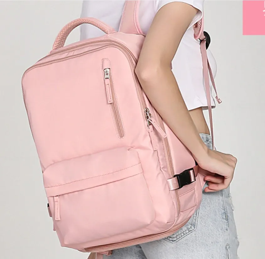 Women business travel large capacity oversized light weight multifunctional luggage backpacks for short trips with shoes pocket