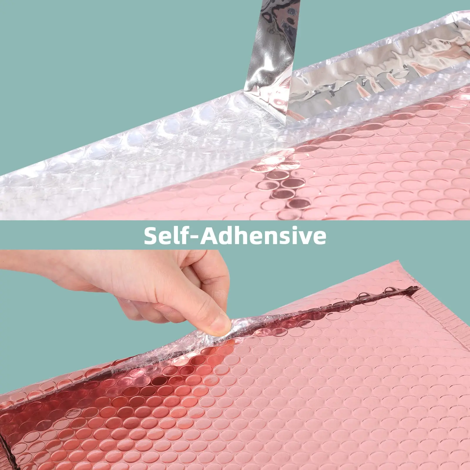 Low Moq Customized Color And Size Bubble Mailer Rose Gold Padded Envelopes Bag