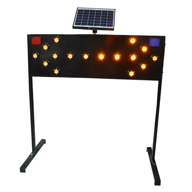 Traffic two-way Arrow Signs LED Arrow Board Traffic Guide Light Solar Traffic Sign