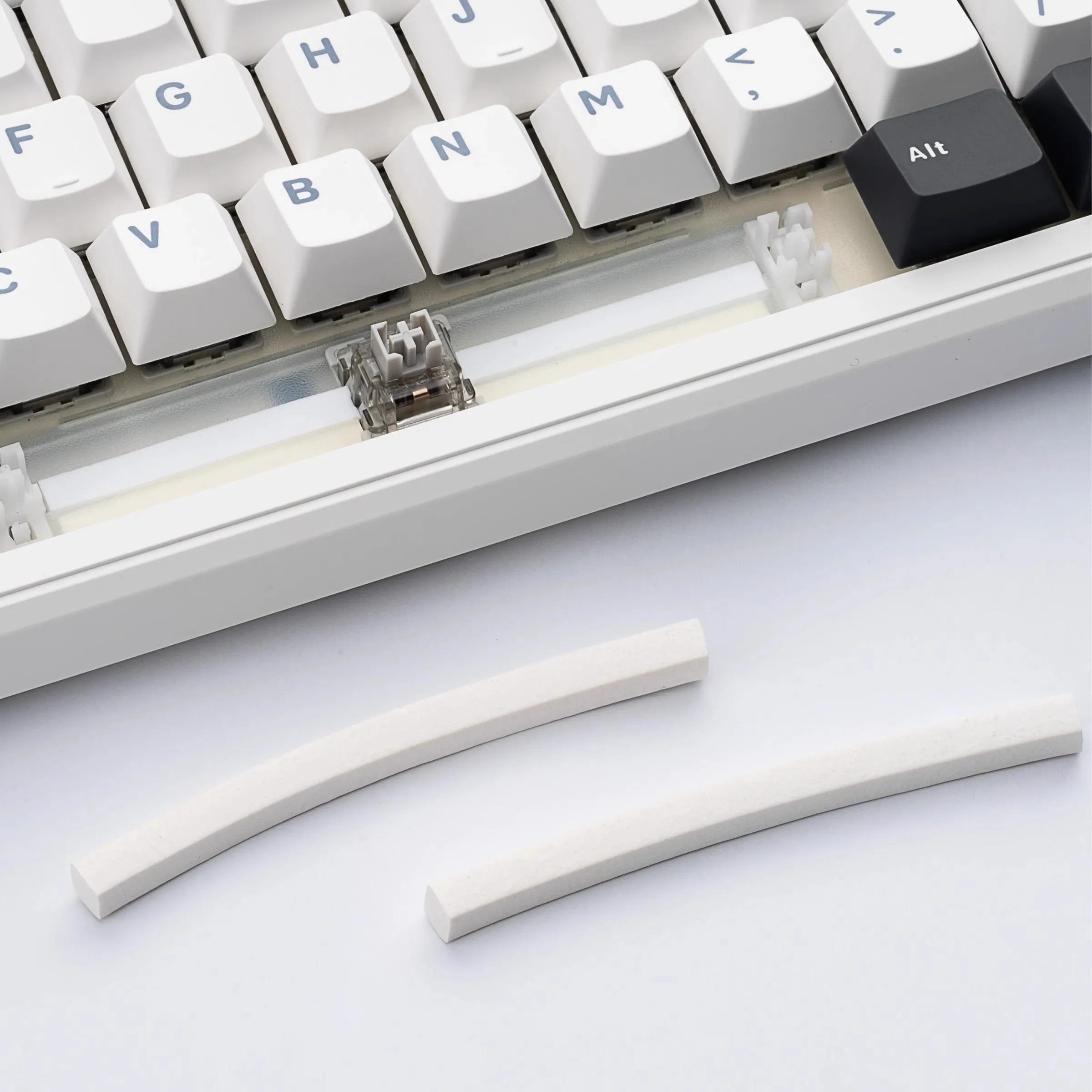 2Pcs Mechanical Keyboard Plate Satellite Shaft Dust-proof Rubber Sealing Strip for Spacebar