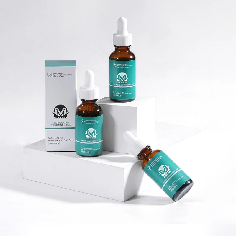 
Tea Tree Moisturizing facial serum hyalornic acne scar peeling solution Repair acne treatment serum for face organic acne 