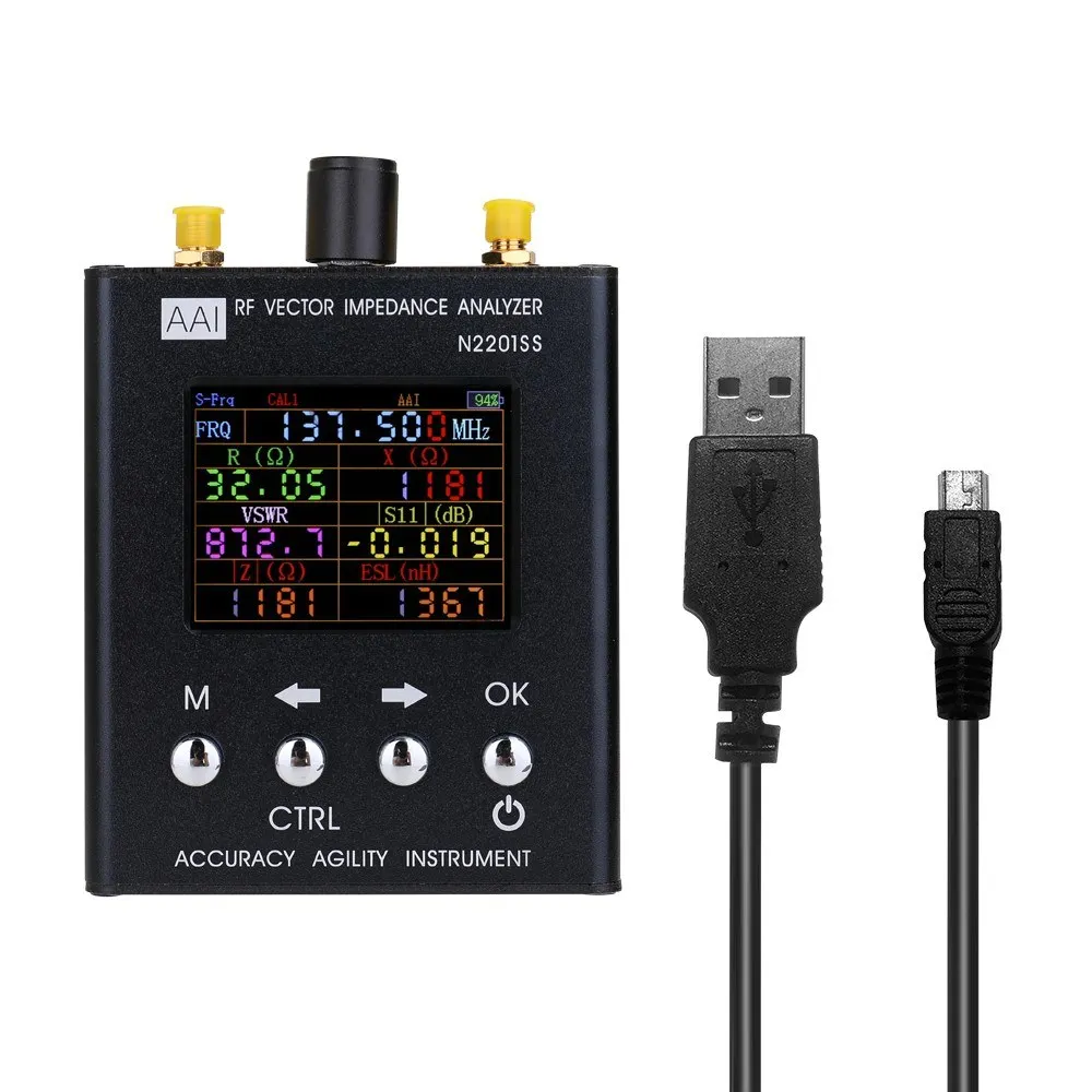 N2201SS RF Vector Impedance Analyzer ANT SWR Antenna Meter Tester 137.5-2700MHz Resistance/Impedance/SWR