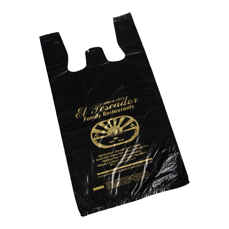 
Custom color wholesale packaging plastic T-shirt bag Custom logo Pringting 