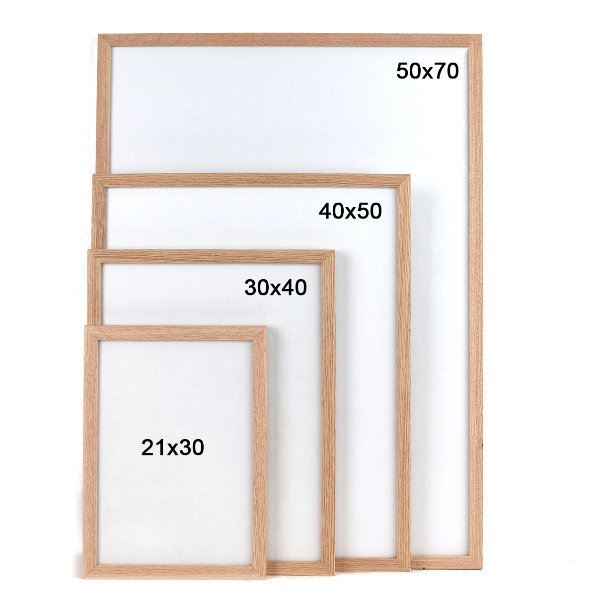 Wholesale Modern Style 30x40cm Photo Picture Solid wood frame Wall Hanging Oak Set With Mat