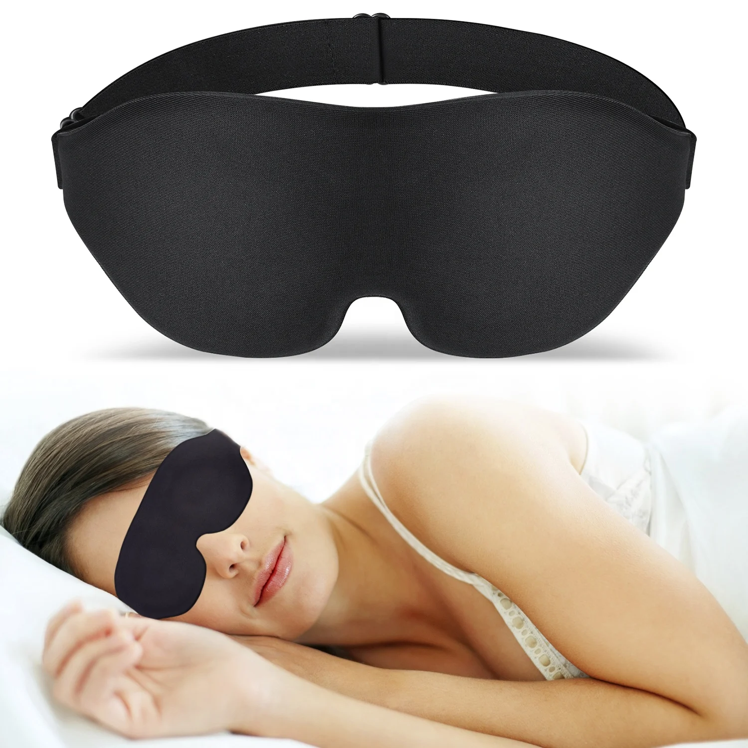 3D memory foam protective eye mask with logo luxury private label travel 3d sleeping cover eye sleep mask