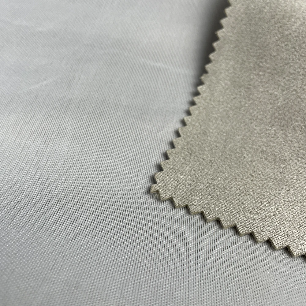350gsm Manufacturer Custom Polyester Scuba Suede Fabric With Interlock Fabric For Fashion Coats